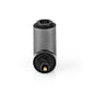 TosLink AdapterTosLink FemaleTosLink MaleAngled 90°AluminiumGunmetal1pcsBox - CATB25920GY