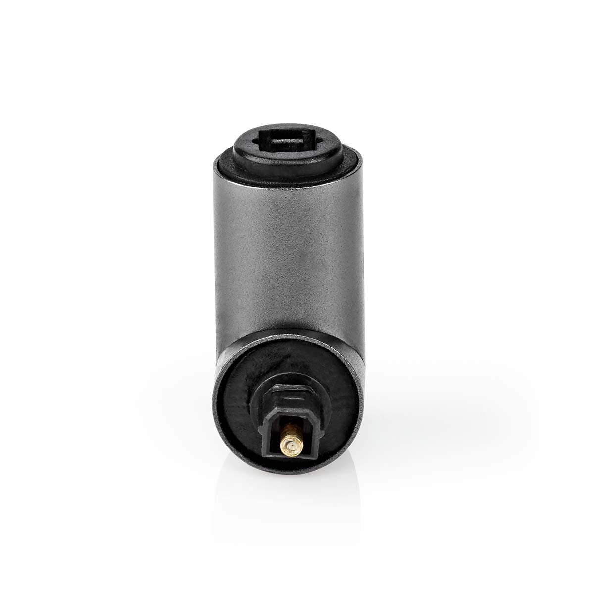 TosLink AdapterTosLink FemaleTosLink MaleAngled 90°AluminiumGunmetal1pcsBox - CATB25920GY