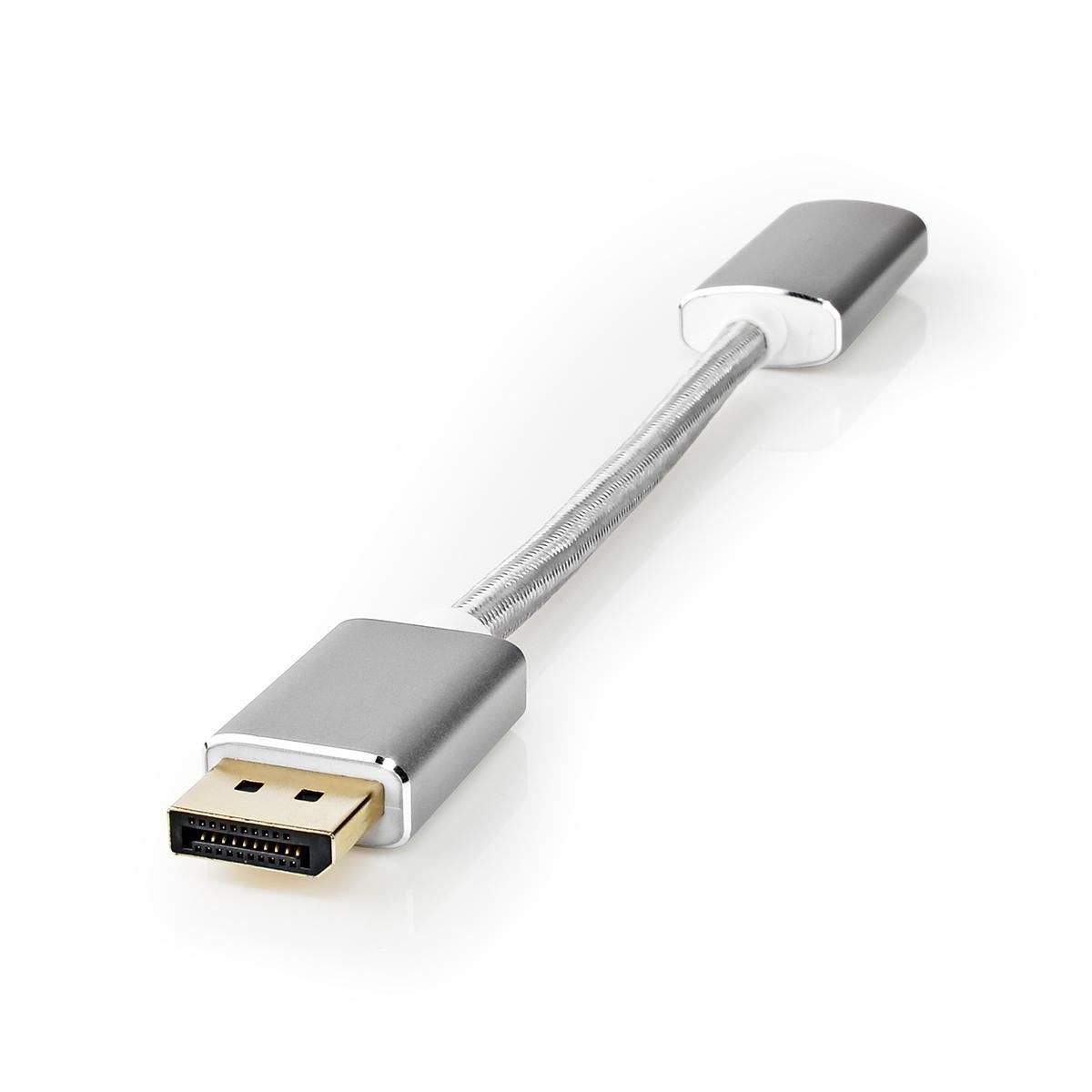Nedis DisplayPort Cable DisplayPort Male HDMI Output 4K@60Hz Gold Plated 0.20m - CCTB37150AL02
