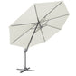 Dellonda Cantilever Parasol with 360� Rotation, Tilt & Cover 3m - Cream DG268