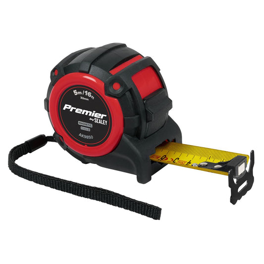 Sealey Premier Metric/Imperial Tape Measure Extra-Wide 5m(16ft) x 32mm AK9850