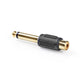 Nedis Mono Audio Adapter 6.35mm Male to RCA Female 10 pieces Black CAGP23935BKG