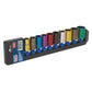 Sealey Multi-Colour Socket Set 10pc 1/2"Sq Dr 6pt WallDrive Metric AK288