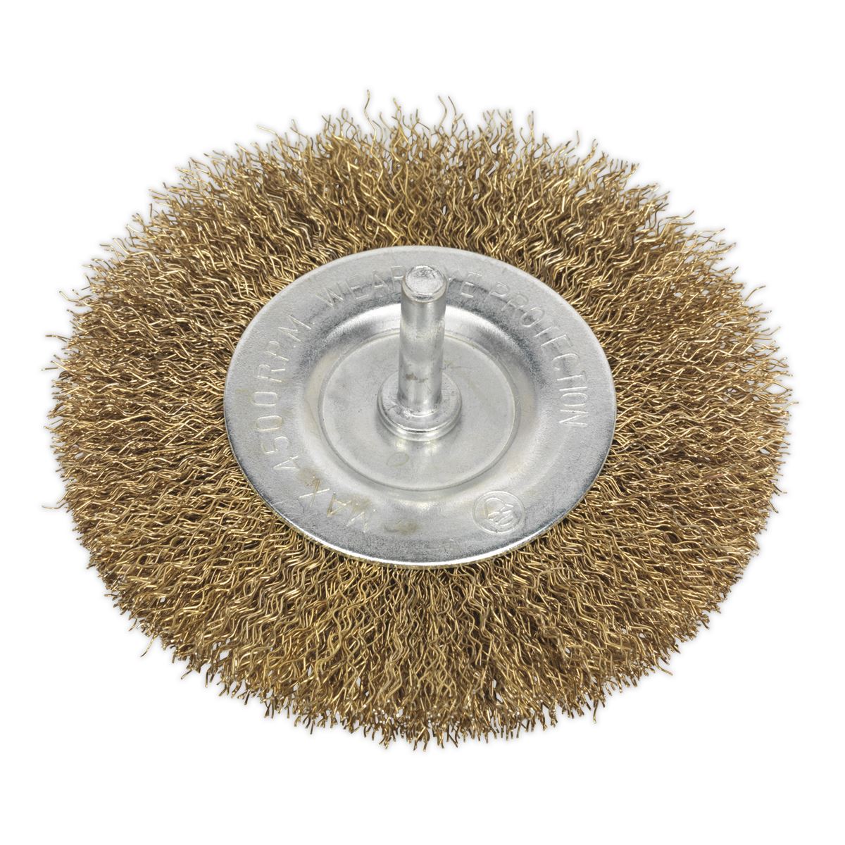 Sealey Flat Wire Brush 100mm with 6mm Shaft SFB100