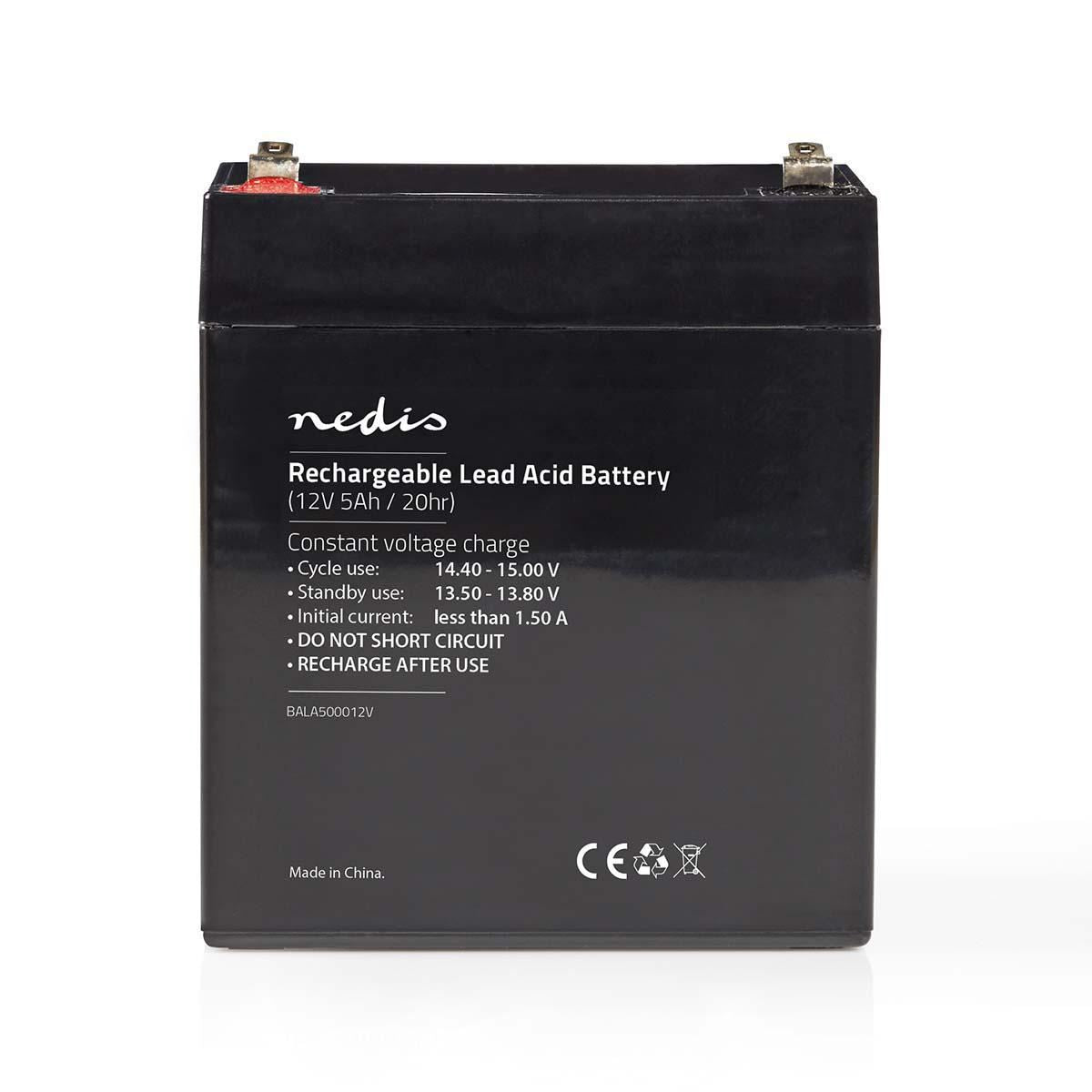 Nedis Rechargeable Lead-Acid Battery 12V 5000mAh 151 x 98 x 95mm BALA500012V