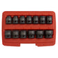Sealey Impact Socket Set 13pc 1/2"Sq Drive Low Profile Metric AK5613LP
