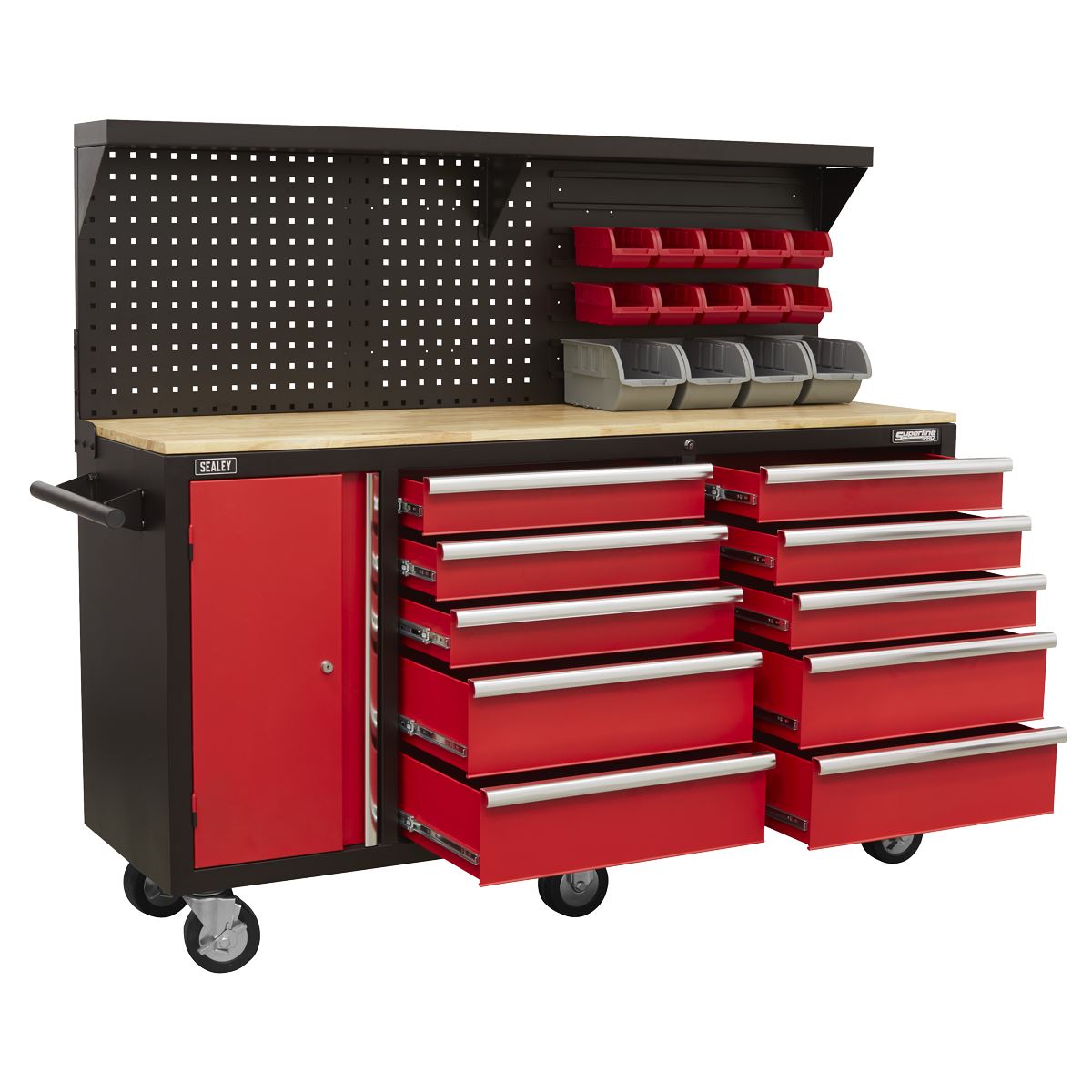 Sealey Mobile Workstation 10 Drawer with Backboard AP6310