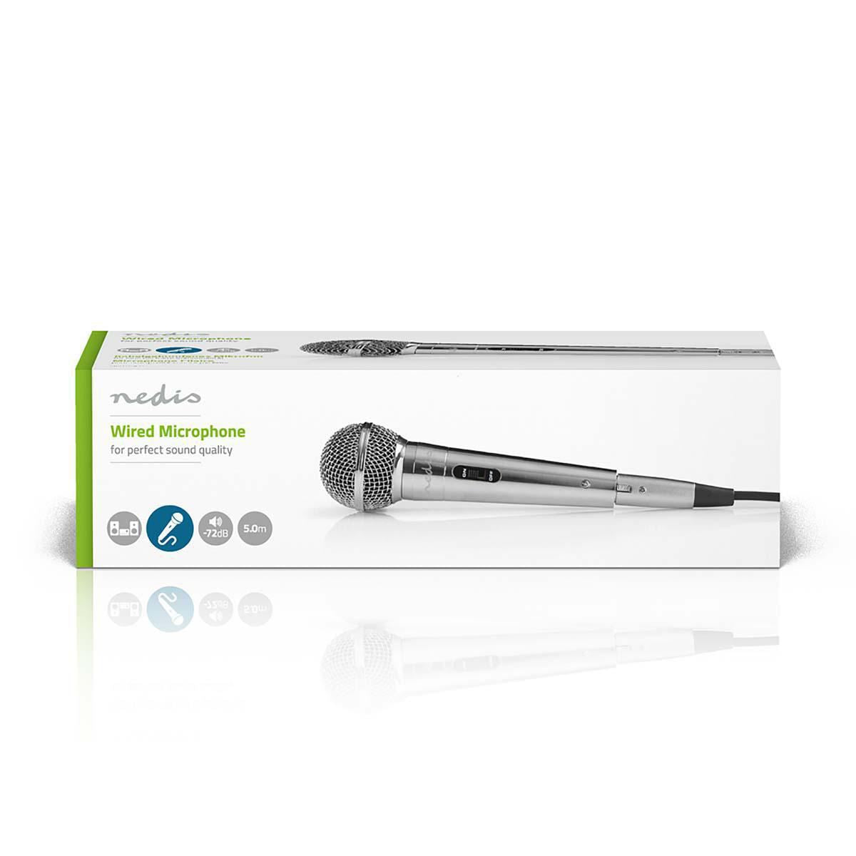 Nedis Wired Microphone -72dB +/-3dB Sensitivity 60 Hz to 14 kHz 5.0 m MPWD45GY