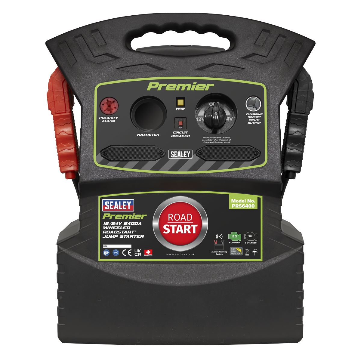 Sealey Premier 12/24V 6400A Wheeled RoadStart� Jump Starter PRS6400