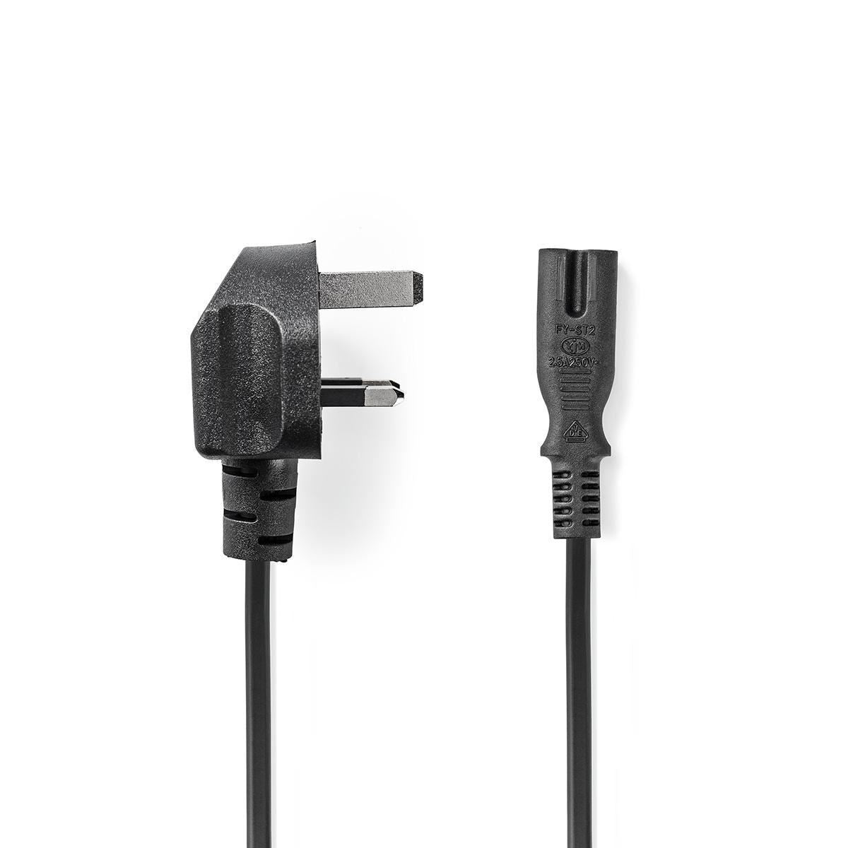 Nedis Power Cable UK Plug to IEC-320-C7 5m Black PCGP11140BK50