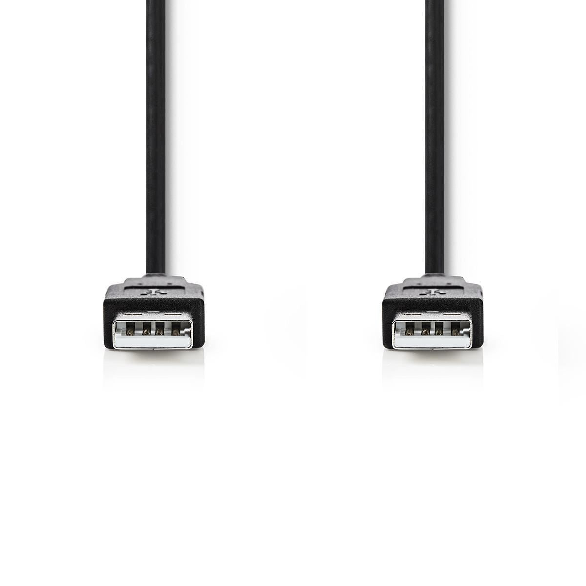 Nedis USB 2.0 CableA Male -A Male 3m Black CCGT60000BK30