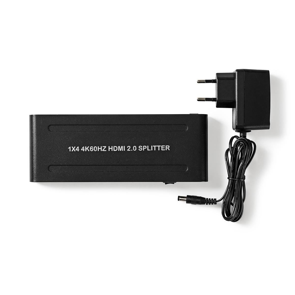 Nedis HDMI Splitter 4-Port HDMI Input 4x HDMI Output 4K@60Hz 18 Gbps Anthracite - VSPL3474AT