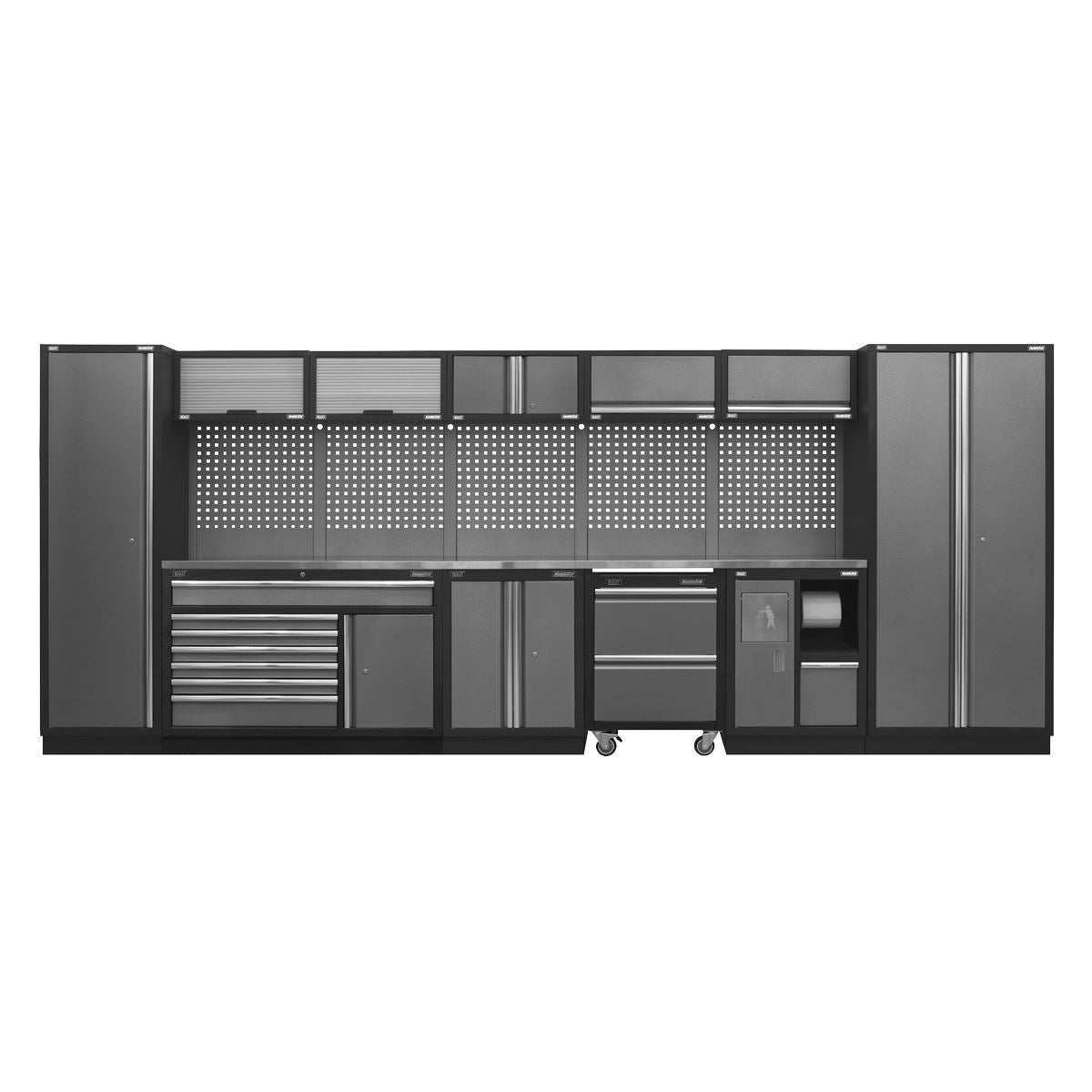 Sealey Modular Storage System Combo - Stainless Steel Worktop APMSSTACK15SS