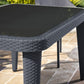 Sealey Dellonda Outdoor Dining Table Weather Resistant Body Glass Table 90x150cm DG209