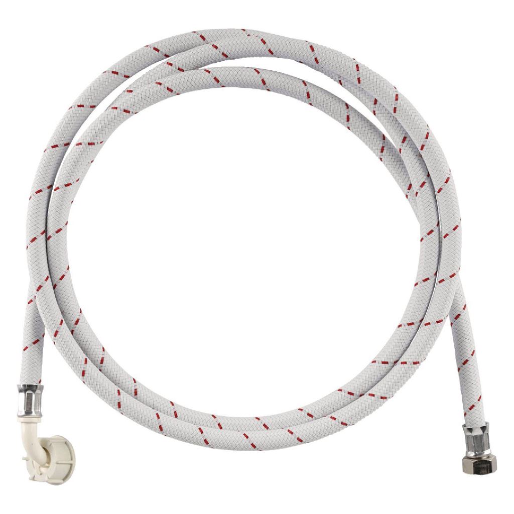 HQ Inlet hose nylon ¾" Straight to ¾" Hooked 2.5m (3/4 inch) for washing machine - WAIH3434SH1N25