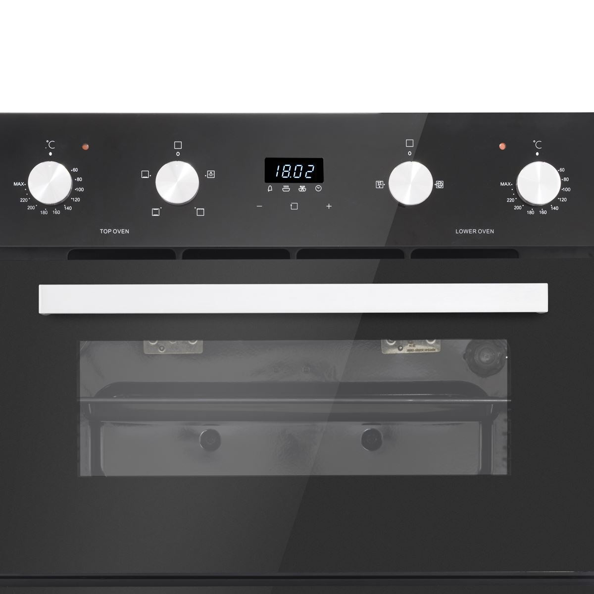 Baridi 90cm Built-In Double Oven, 88L Capacity, Energy Rating A - Black DH279