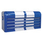 Sealey Topchest 4 Drawer Wide Retro Style - Blue with White Stripes AP41104BWS