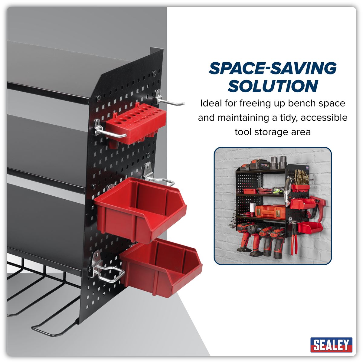 Sealey Power Tool Storage Rack with Shelves PTSR4