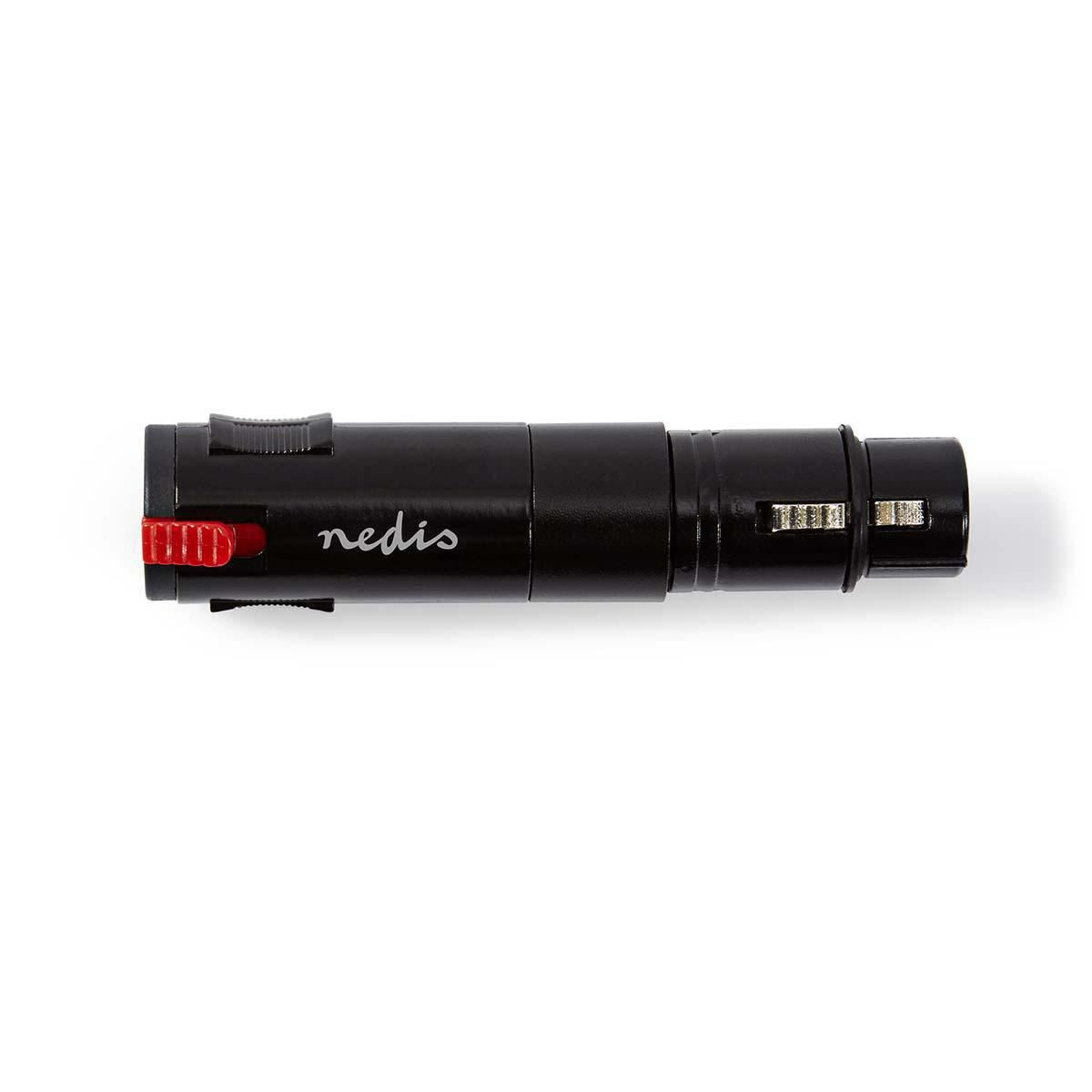 Nedis XLR Adapter Stereo XLR 3-pin Male to 6.3mm Female Black COTP15945BK