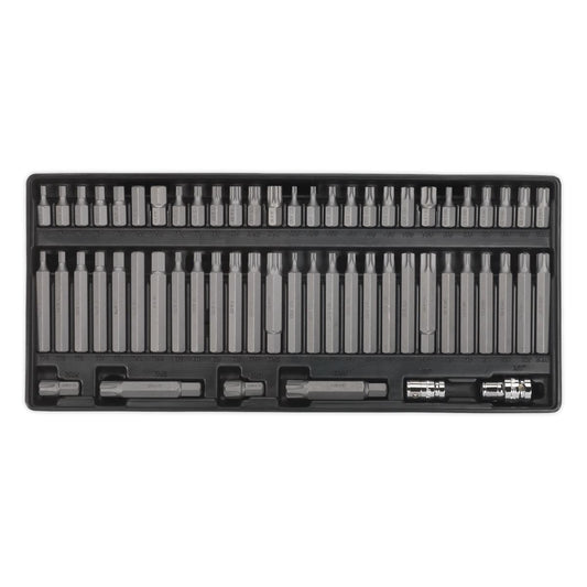 Sealey Tool Tray with Security TRX-Star/Hex/Ribe/Spline Bit Set 60p TBT11