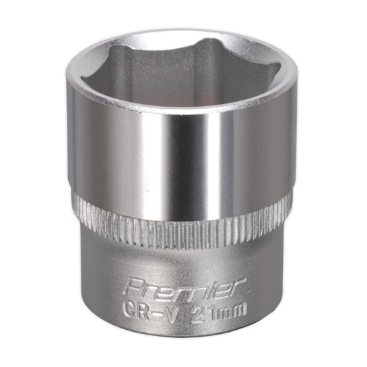 Sealey WallDrive Socket 21mm 3/8"Sq Drive S3821