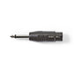 Nedis XLR Adapter Mono XLR 3-pin Female to 6.35mm Male Black COTP15940BK