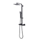Baridi Thermostatic Shower Mixer Set, 20x20cm Square Head, Adjustable Rail