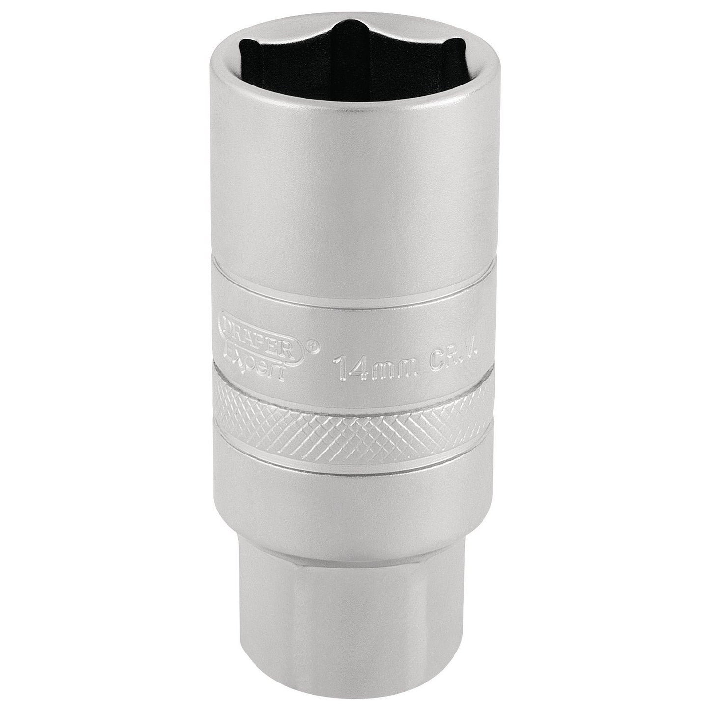 Draper 3/8" Square Drive 14mm Thread 6 Point Satin Chrome Spark Plug Socket 21mm - 16777