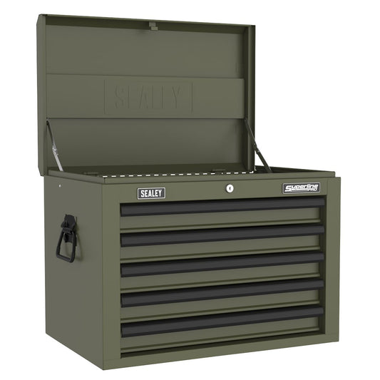 Sealey Superline Pro Heavy-Duty Topchest 5 Drawer - Khaki AP26059TK