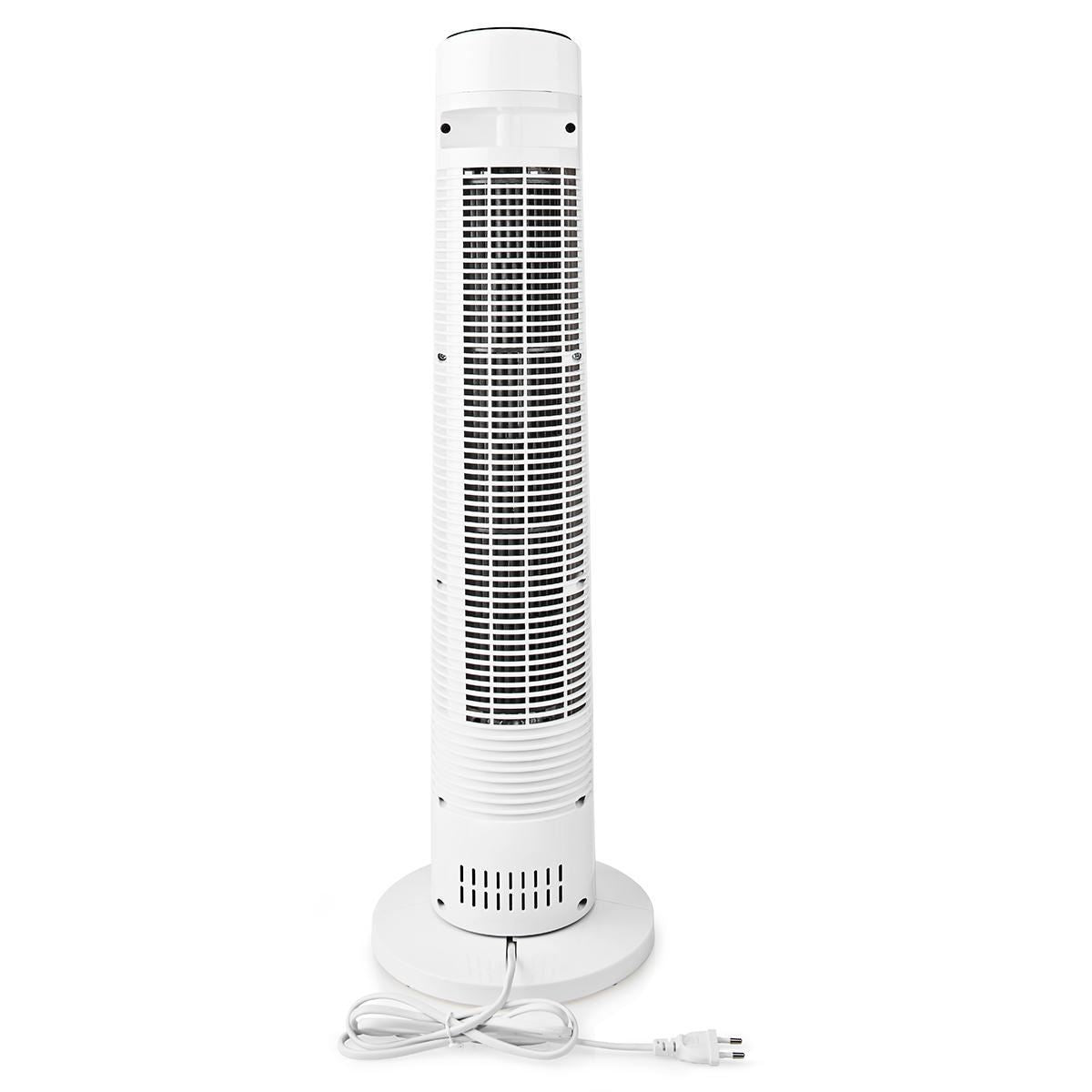 Nedis Tower Fan Height 76 cm 3-Speed Oscillation 50W Remote control White/Black - FNTR13CWT40