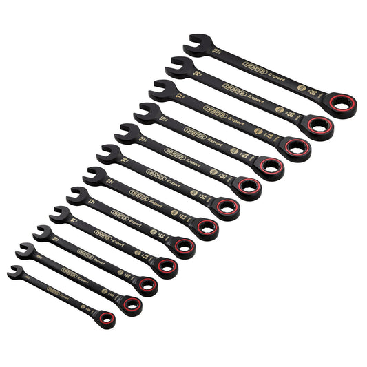Draper 12 Piece Ratcheting Spanner Set Bk 8241MM/BK/12