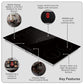 Baridi Integrated Ceramic Hob with 5 Cooking Zones 90cm - Black Glass DH389