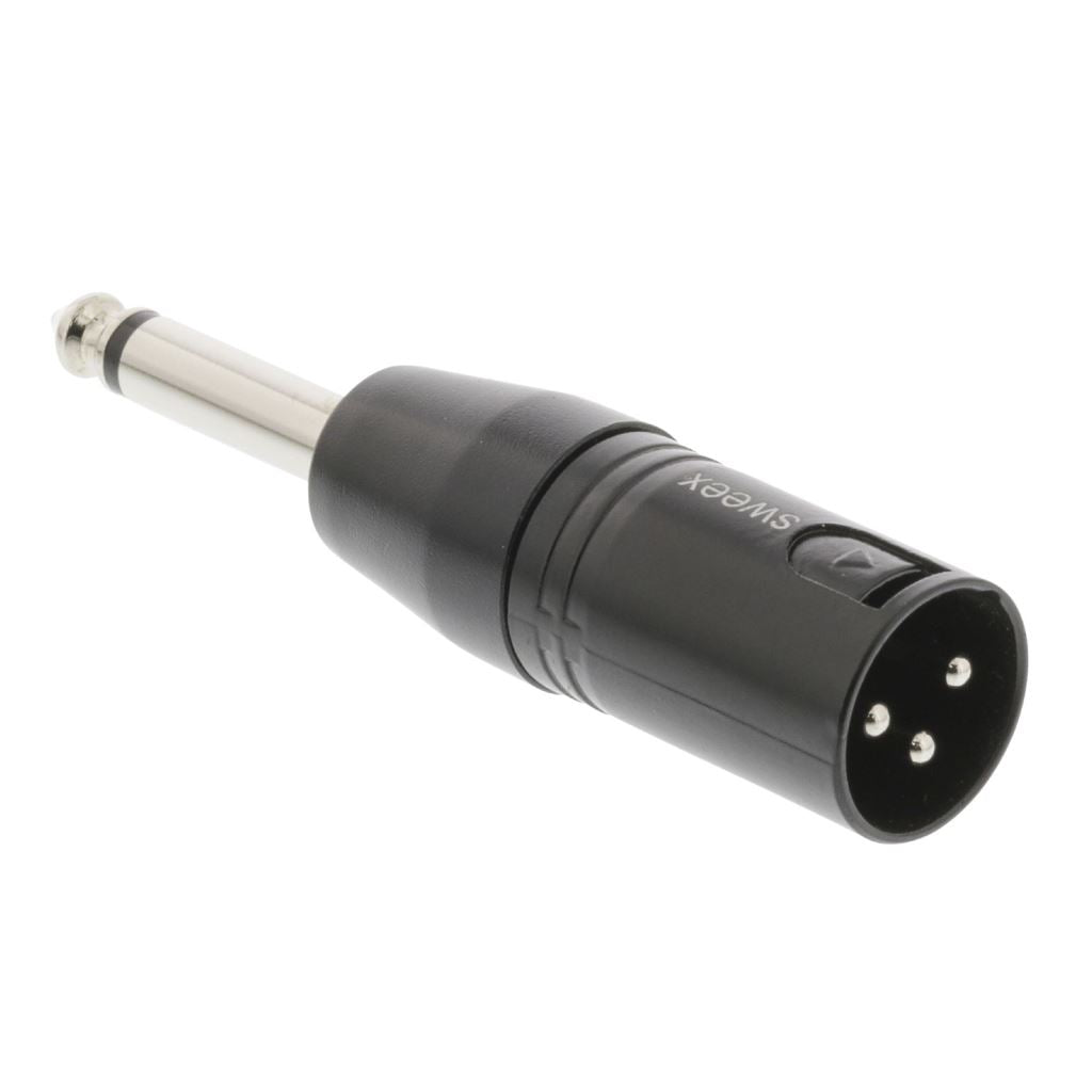Sweex XLR Adapter XLR 3-Pin Male to 6.35mm Male Black SWOP15942B - COTP15942BK