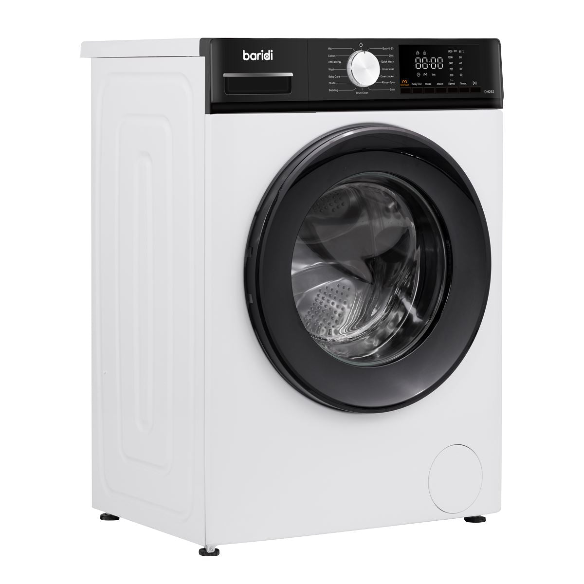 Baridi 8kg Washing Machine, Front Loading, 1400rpm Energy Rating A � White DH262
