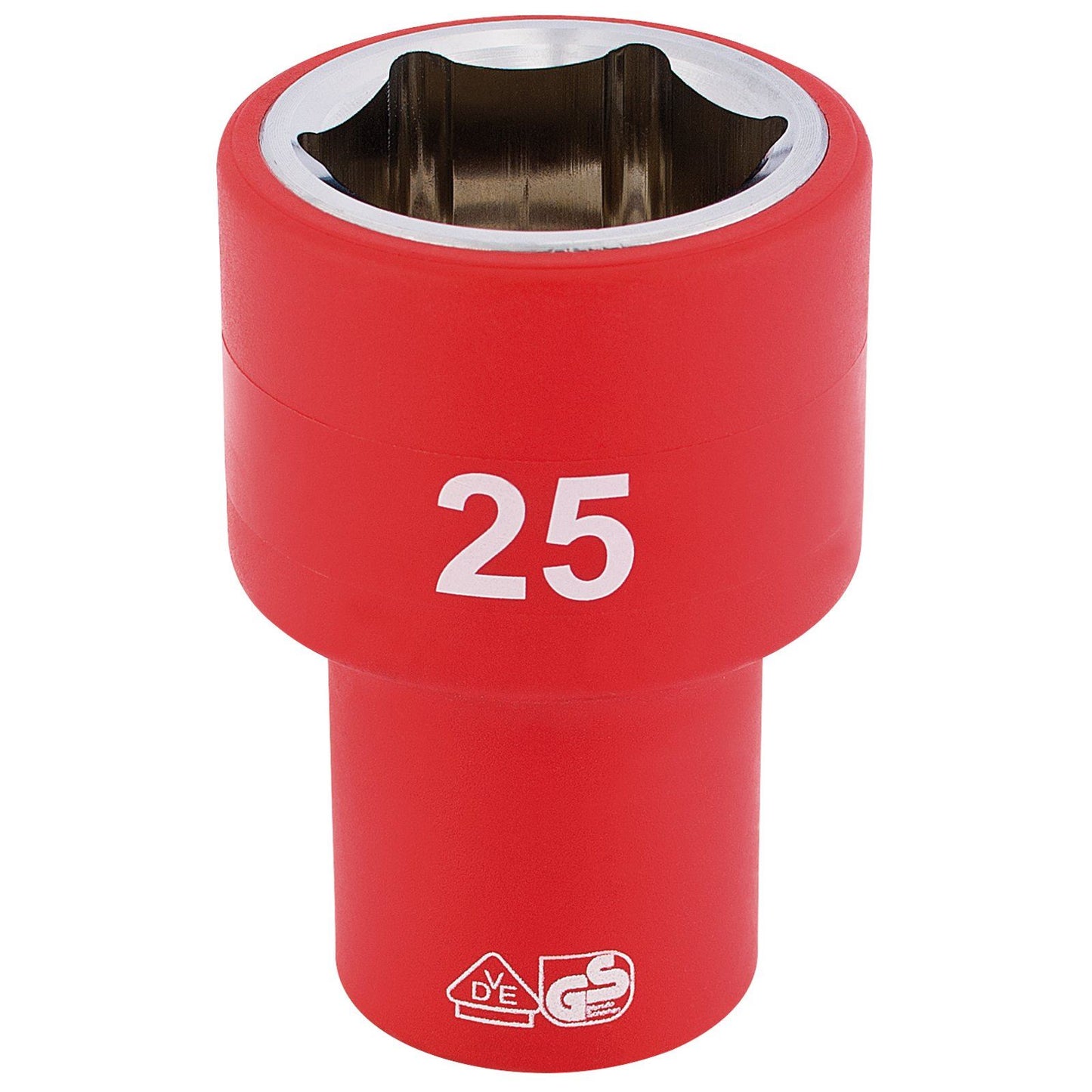 Draper H6VDE-mm/B 1/2" Square Drive Fully Insulated VDE Socket 25mm - 31961