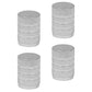 Sealey Aluminium Valve Cap 4pc - Silver Anodised VCA4