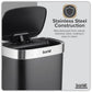 Baridi Sensor Bin 80L - Black/Stainless Steel DH283