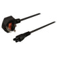 Valueline Power cable UK plug male - IEC-320-C5 3m black
