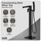 Baridi Freestanding Bath Mixer Tap with Shower - Matt Black DH401