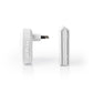 Nedis EU Wireless Doorbell Set Mains Powered 80dB Signal range 100m IP44 White - DOORBK240CWT