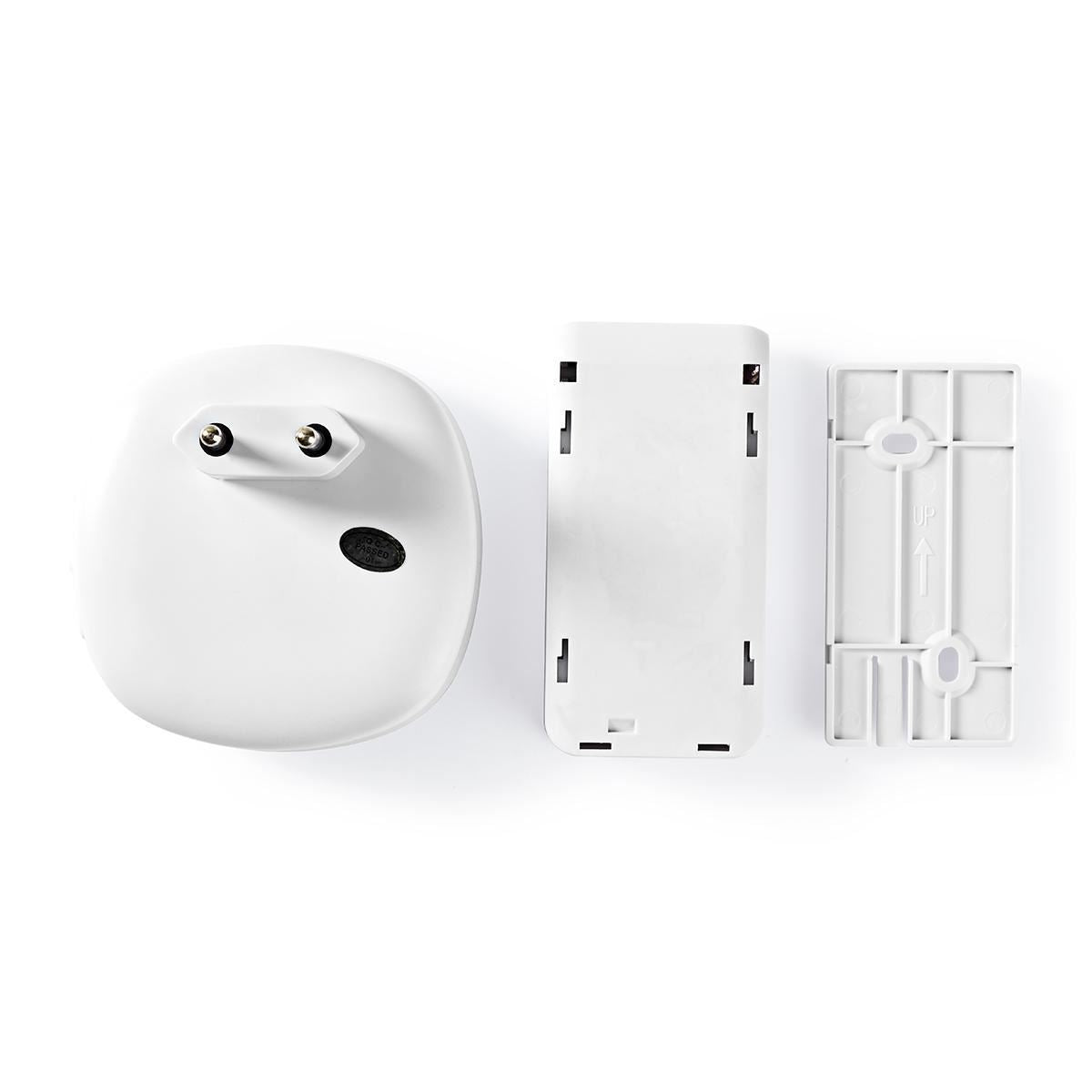 Nedis EU Wireless Doorbell Set Mains Powered 80dB Signal range 100m IP44 White - DOORBK240CWT