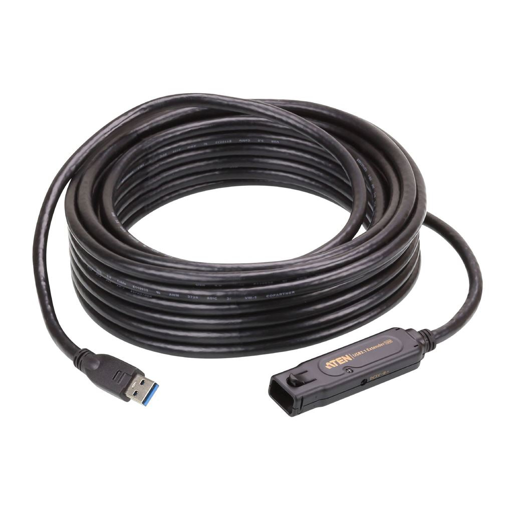 Aten USB 3.0 Extension Cable A Male to A Female Round 10m Black 3.1 Gen1 - UE3310-AT-G