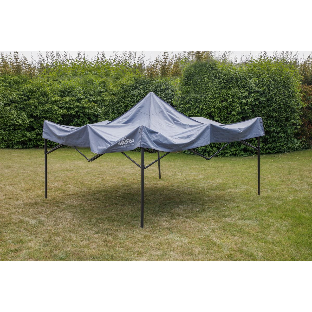 Dellonda 2x2m Pop-Up Gazebo Water Resistant Fabric w/Carry Bag/Rope/Stakes -Grey