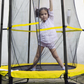 Dellonda 55" Mini Trampoline with Safety Enclosure Net Outdoor Children's Trampoline Jumping Training DL65