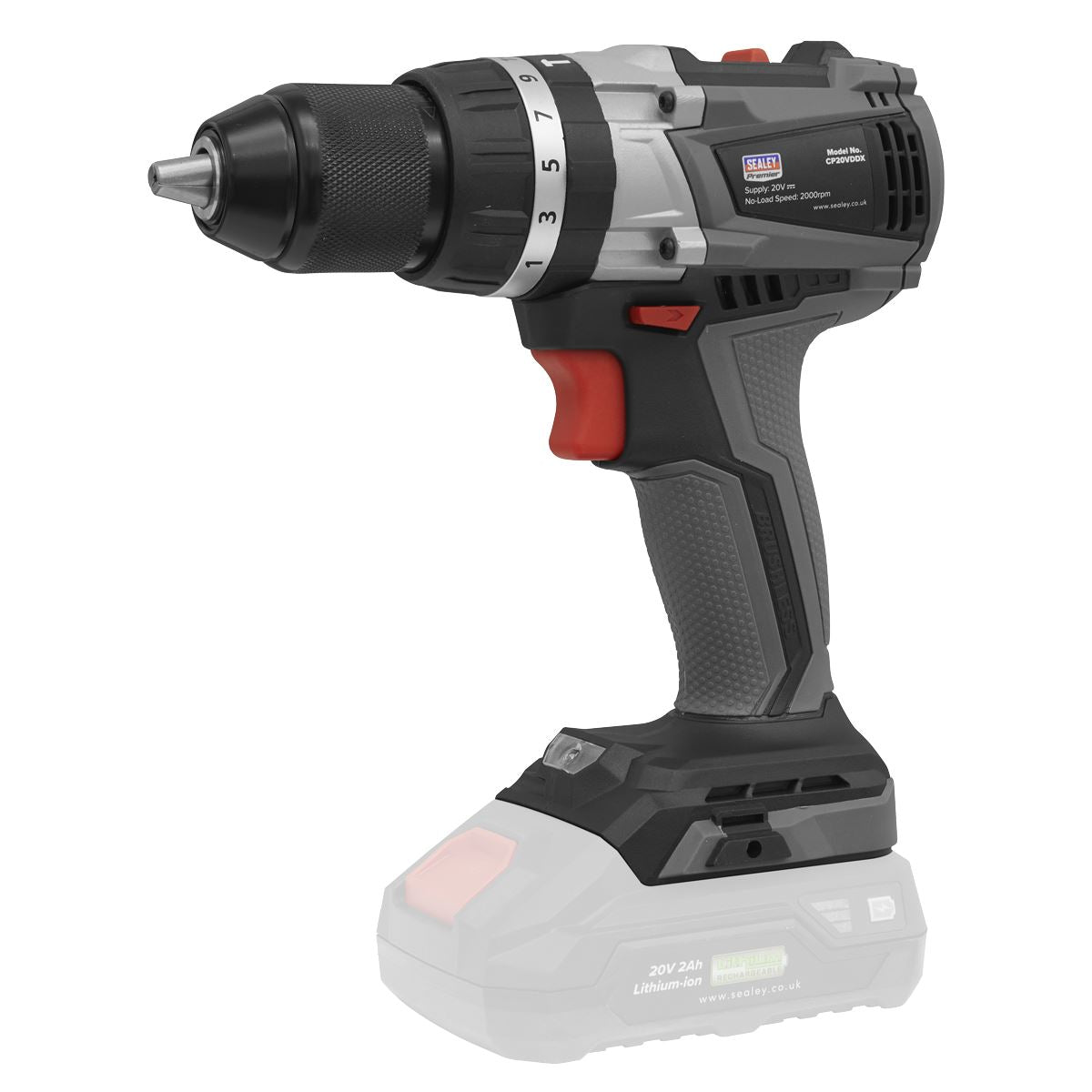 Sealey Brushless Hammer Drill/Driver Kit 13mm 20V 2Ah CP20VDDXKIT1