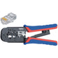 Knipex Crimp lever pliers for Western plugs Western connector RJ11/12 (6-pin) 9.65 mm: RJ45 (8-pin)11.68 mm - 97 51 10 SB