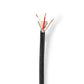 Nedis Microphone Cable 2x 0.35 mm2 100m Reel Black - CABR1535BK1000