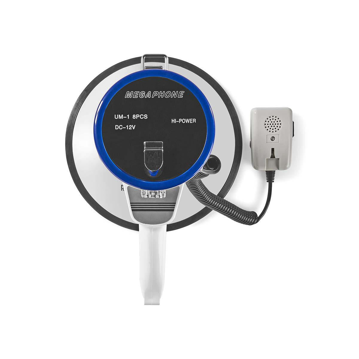 Nedis Megaphone 25W 1500m Range Detachable Microphone White/Blue MEPH200WT