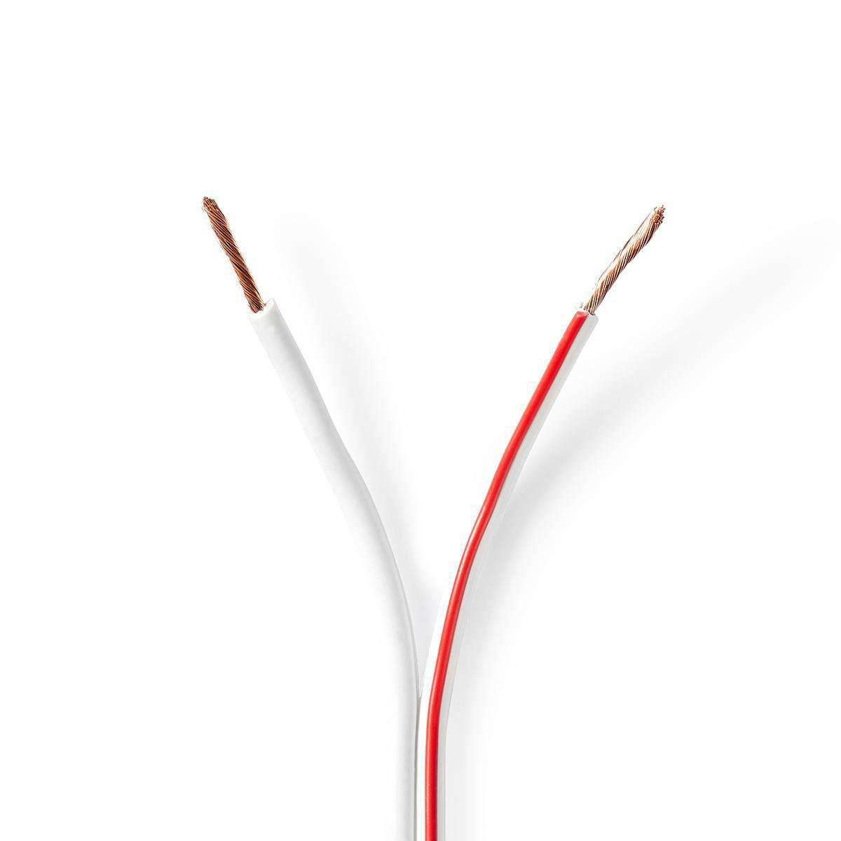 Nedis Speaker Cable 2x 1.50 mm2 25.0m Wrap White CAGW1500WT250