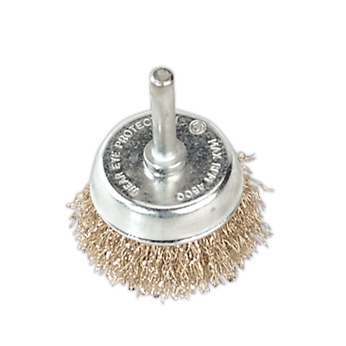 Sealey Wire Cup Brush 50mm with 6mm Shaft SCB50